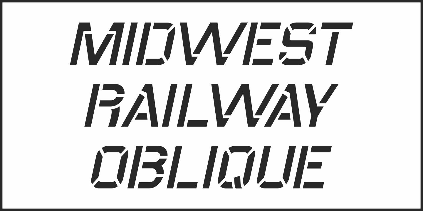 Beispiel einer Midwest Railway JNL-Schriftart #3